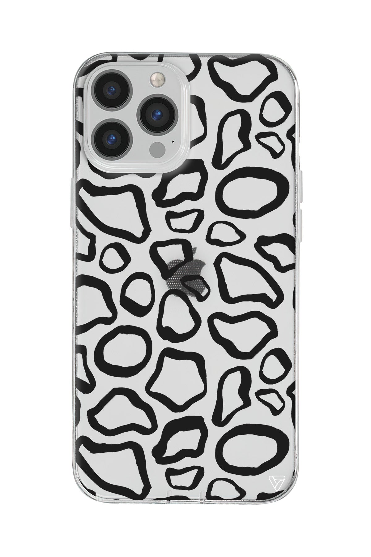 Siyah Pattern Lansman Model İçi Kadife Silikon Telefon Kılıfı