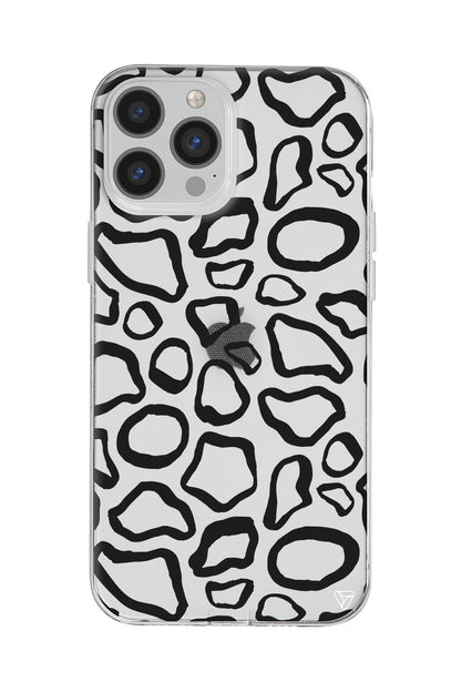 Siyah Pattern Lansman Model İçi Kadife Silikon Telefon Kılıfı