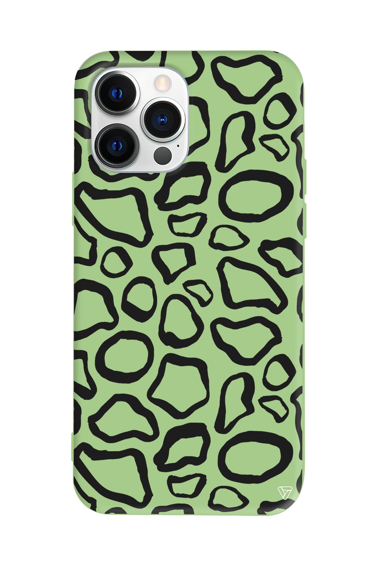 Siyah Pattern Lansman Model İçi Kadife Silikon Telefon Kılıfı