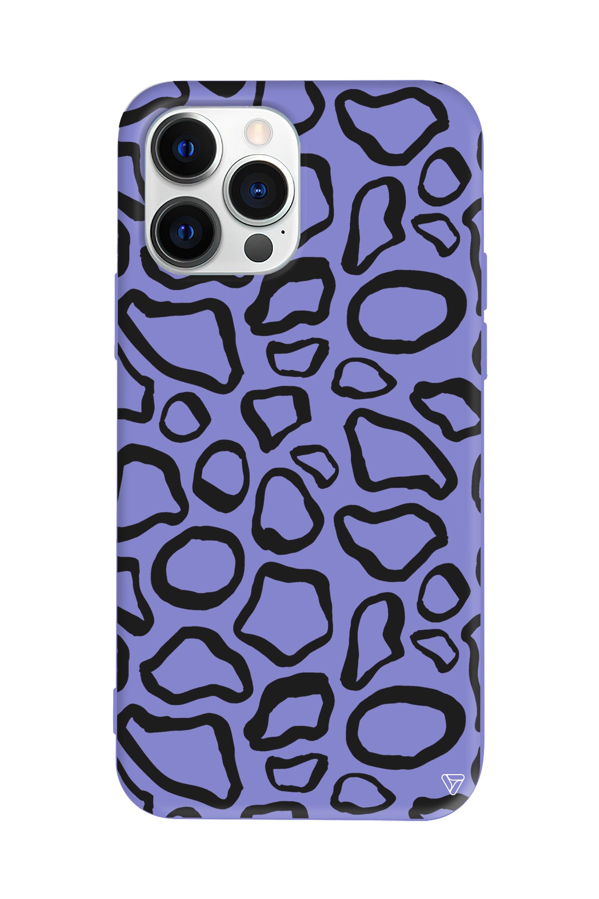 Siyah Pattern Lansman Model İçi Kadife Silikon Telefon Kılıfı