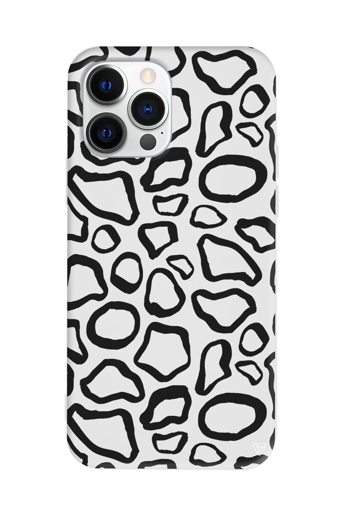 Siyah Pattern Lansman Model İçi Kadife Silikon Telefon Kılıfı