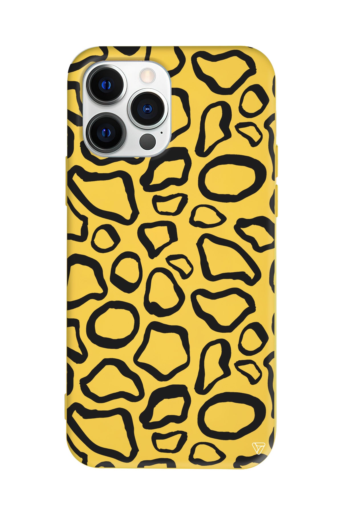 Siyah Pattern Lansman Model İçi Kadife Silikon Telefon Kılıfı