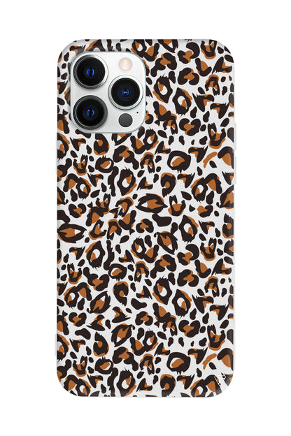 Leopar Lansman Model İçi Kadife Silikon Telefon Kılıfı