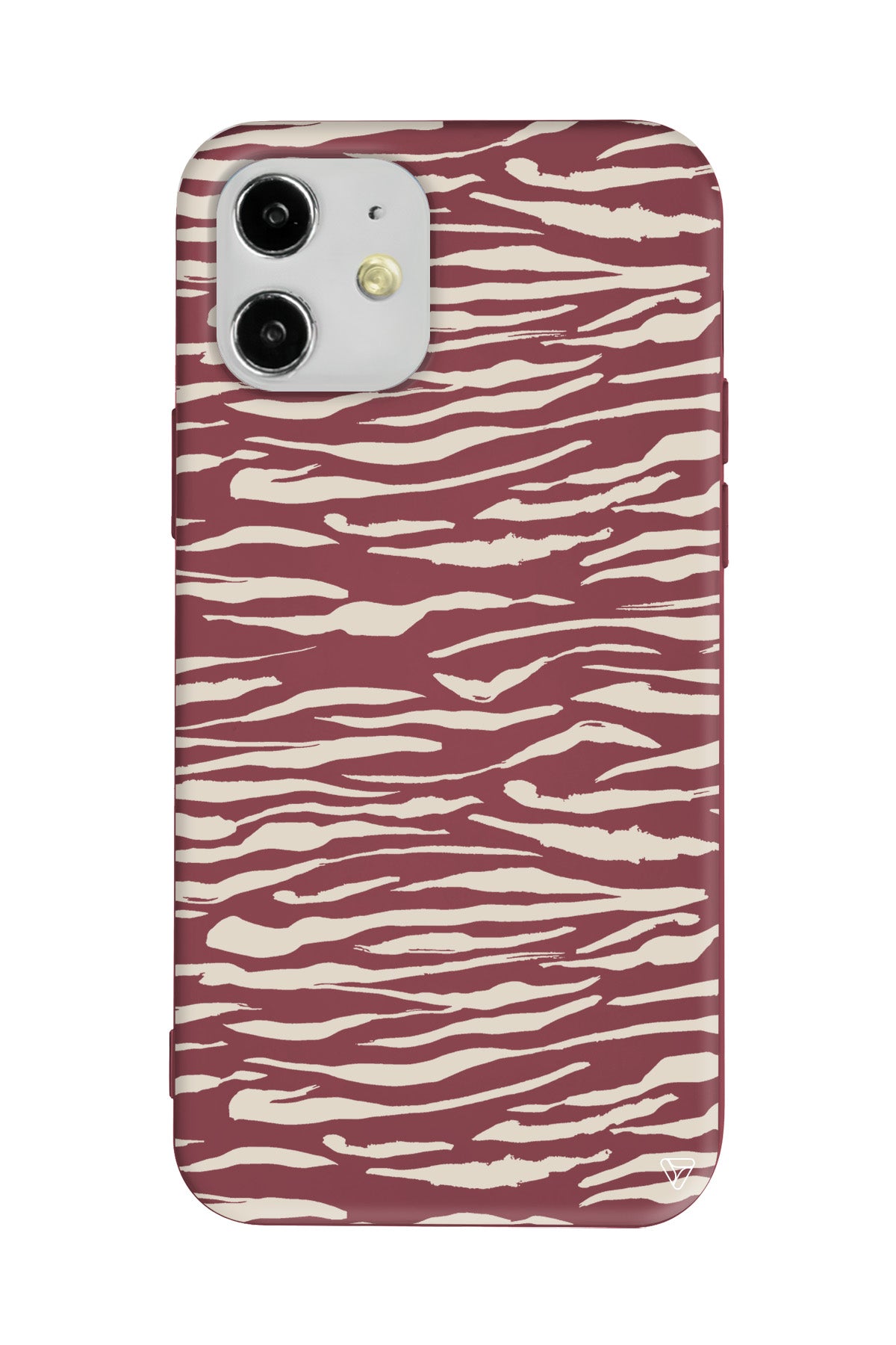 Zebra Sepya Lansman Model İçi Kadife Silikon Telefon Kılıfı