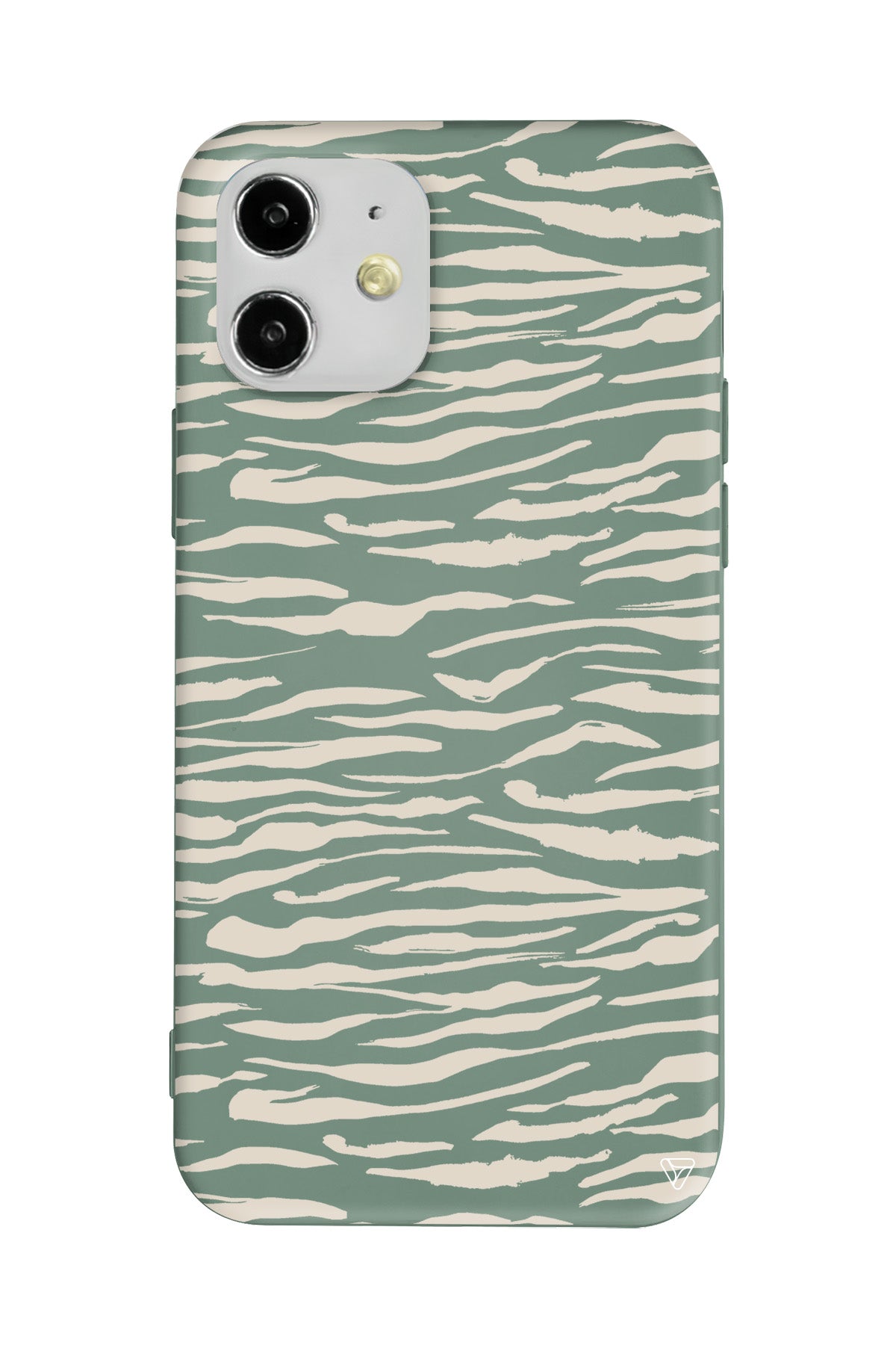 Zebra Sepya Lansman Model İçi Kadife Silikon Telefon Kılıfı