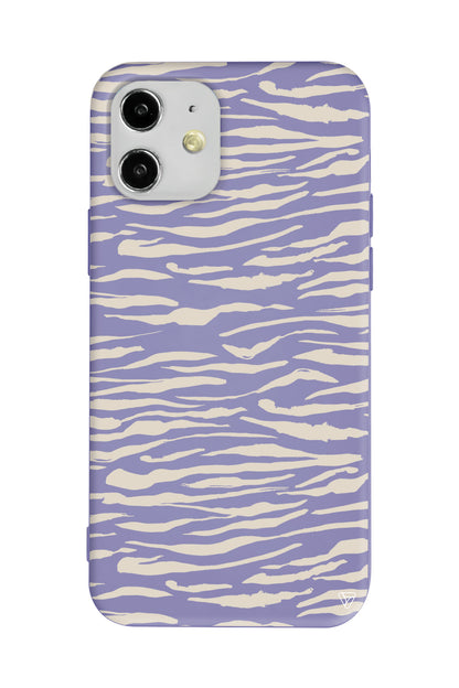 Zebra Sepya Lansman Model İçi Kadife Silikon Telefon Kılıfı