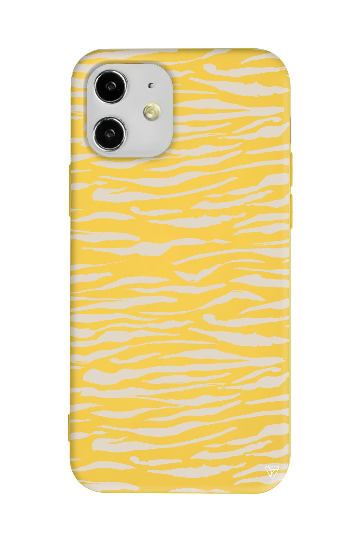 Zebra Sepya Lansman Model İçi Kadife Silikon Telefon Kılıfı