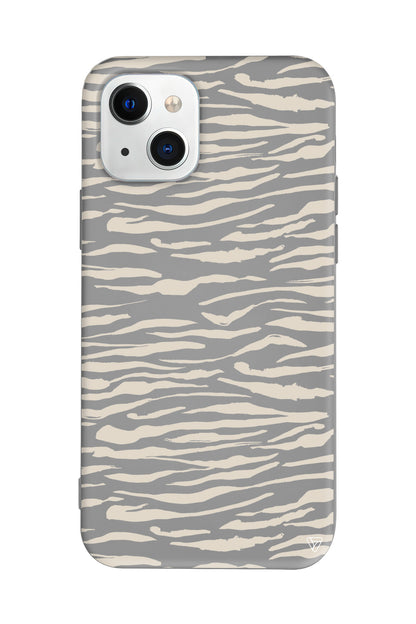 Zebra Sepya Lansman Model İçi Kadife Silikon Telefon Kılıfı – Plus Serisine Özel