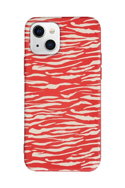 Zebra Sepya Lansman Model İçi Kadife Silikon Telefon Kılıfı – Plus Serisine Özel