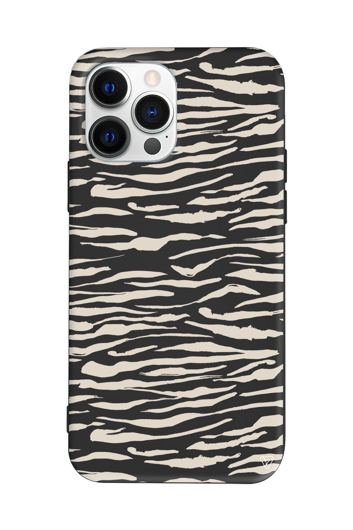 Zebra Sepya Lansman Model İçi Kadife Silikon Telefon Kılıfı