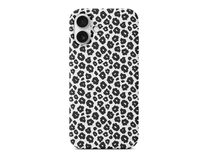 Yavru Leopar Siyah Lansman Model İçi Kadife Silikon Telefon Kılıfı