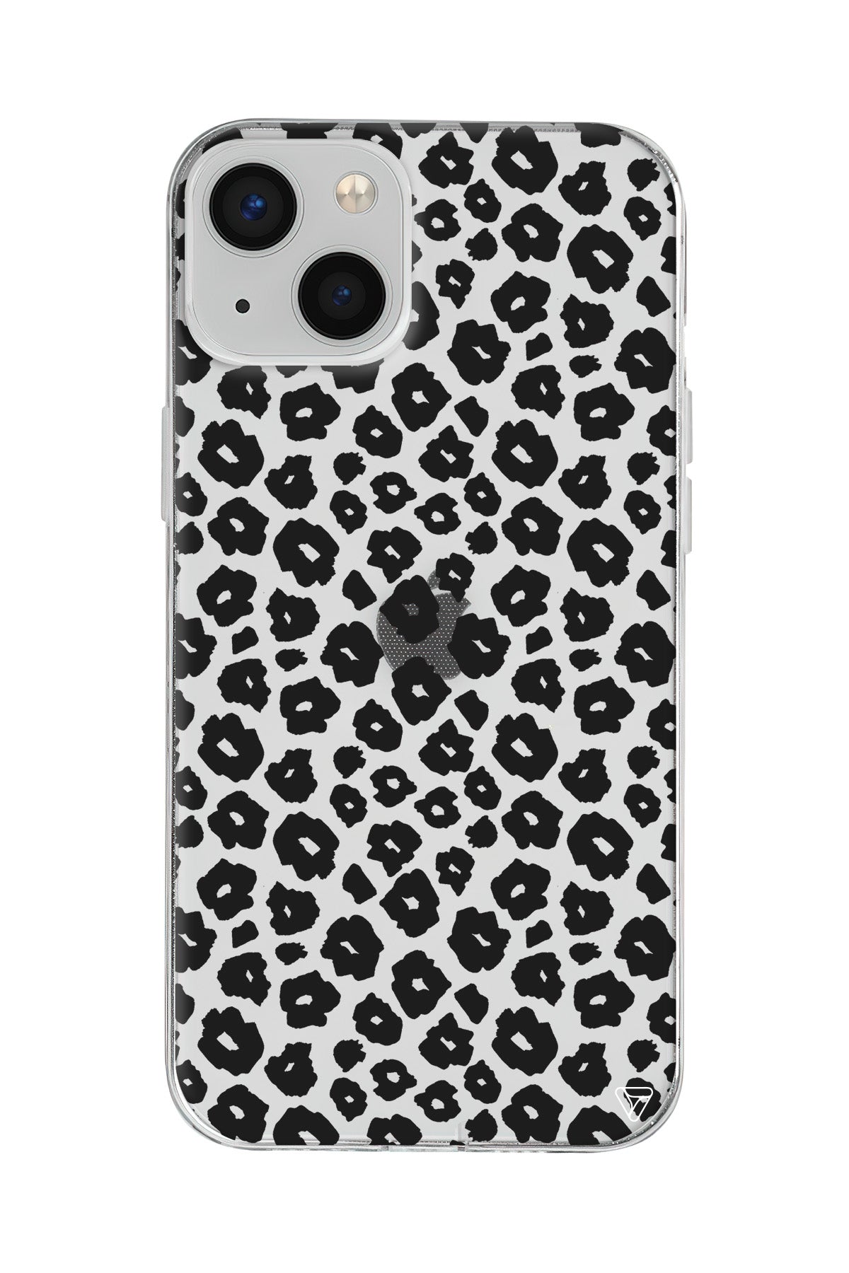 Yavru Leopar Siyah Lansman Model İçi Kadife Silikon Telefon Kılıfı