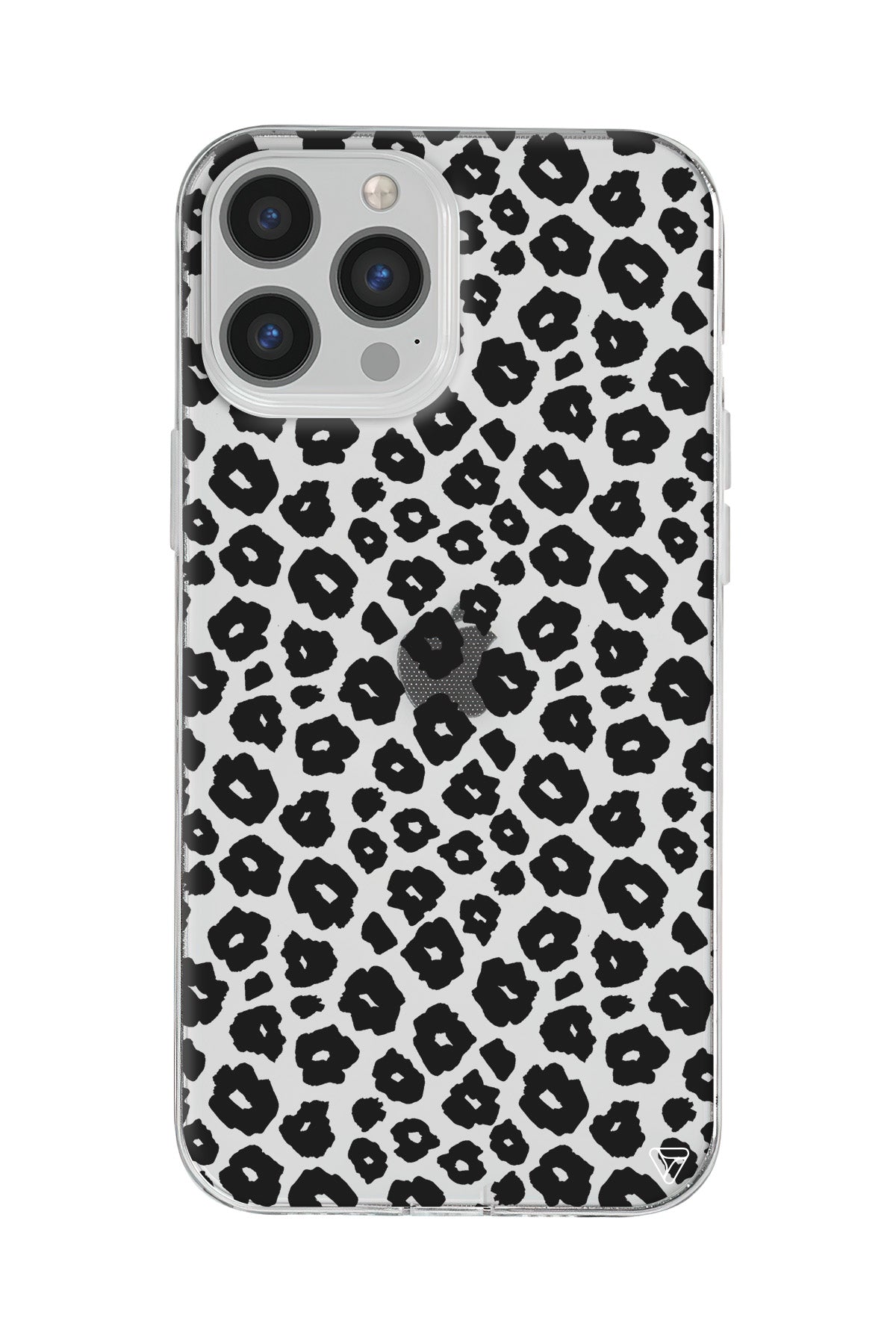 Yavru Leopar Siyah Lansman Model İçi Kadife Silikon Telefon Kılıfı