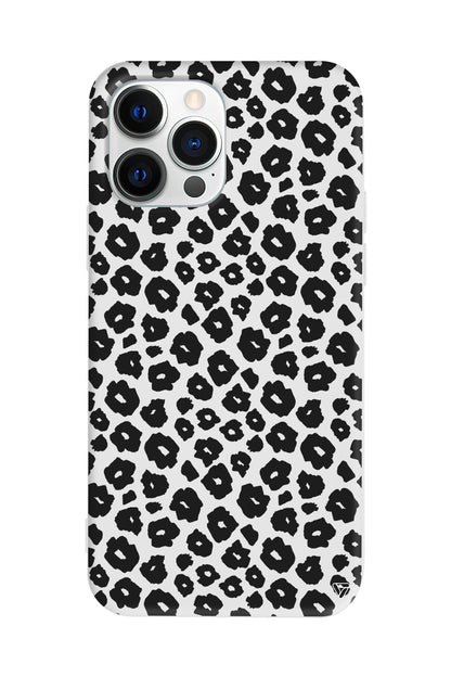 Yavru Leopar Siyah Lansman Model İçi Kadife Silikon Telefon Kılıfı