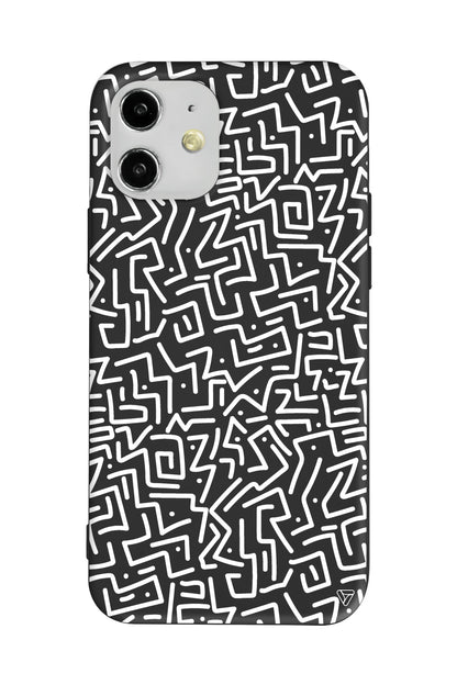 Sweet Doodle White Lansman Model İçi Kadife Silikon Telefon Kılıfı