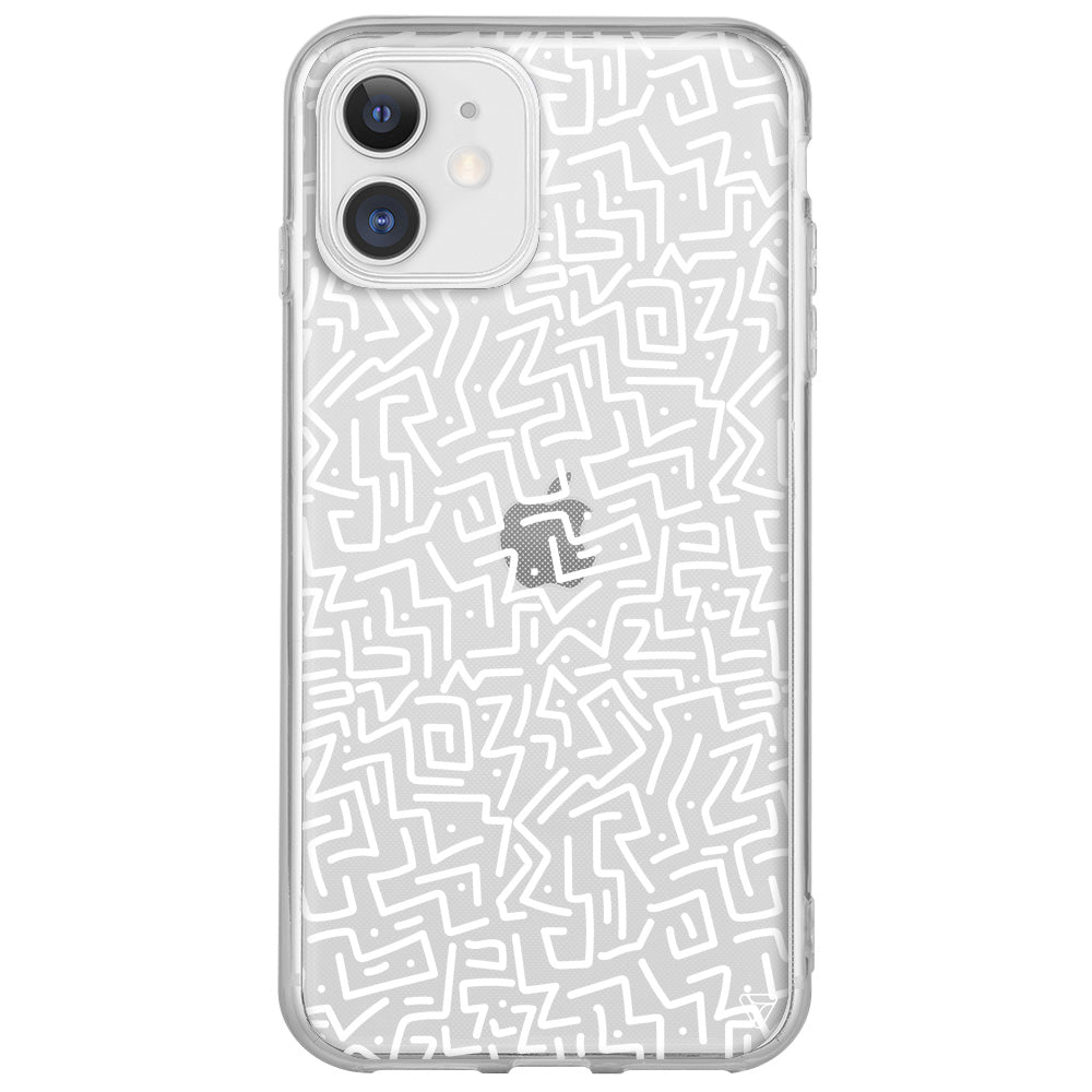 Sweet Doodle White Lansman Model İçi Kadife Silikon Telefon Kılıfı