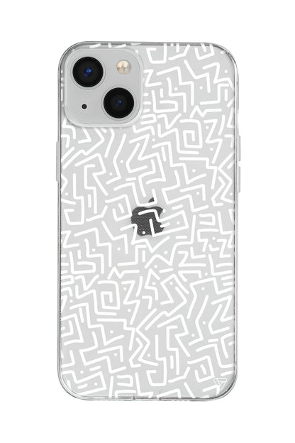Sweet Doodle White Lansman Model İçi Kadife Silikon Telefon Kılıfı