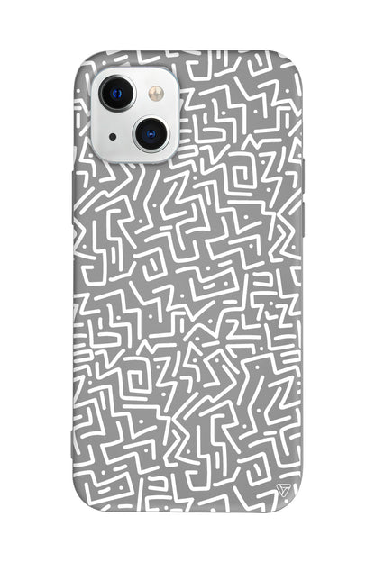 Sweet Doodle White Lansman Model İçi Kadife Silikon Telefon Kılıfı