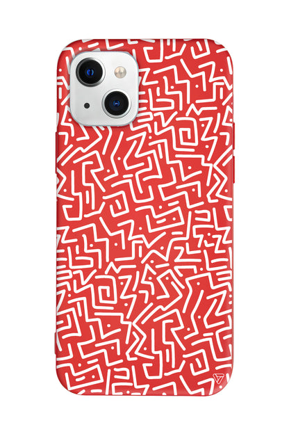 Sweet Doodle White Lansman Model İçi Kadife Silikon Telefon Kılıfı – Plus Serisine Özel