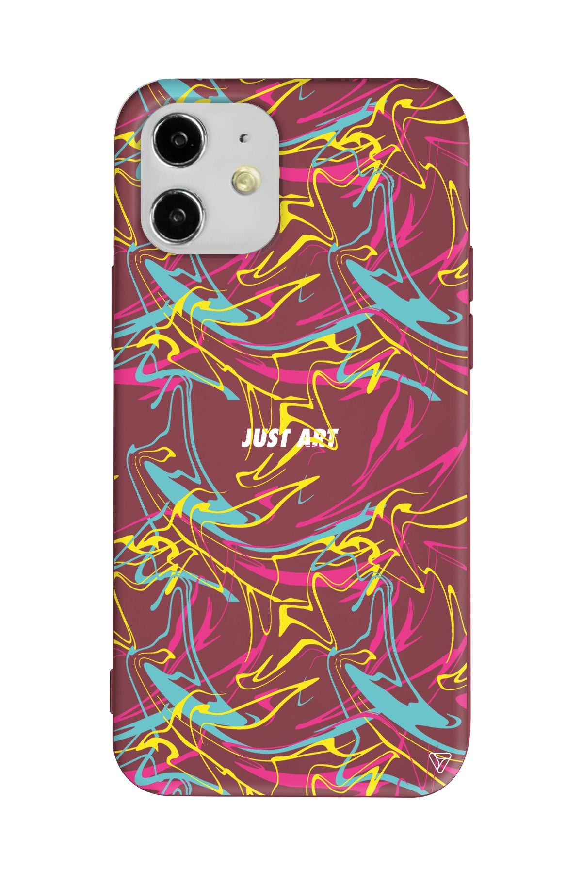 Renkli Just Art Lansman Model İçi Kadife Silikon Telefon Kılıfı