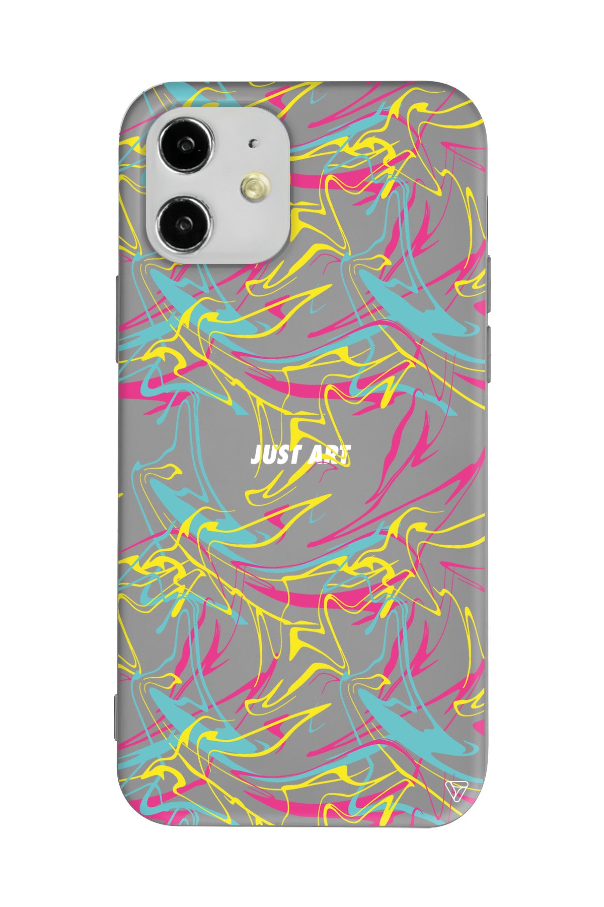 Renkli Just Art Lansman Model İçi Kadife Silikon Telefon Kılıfı