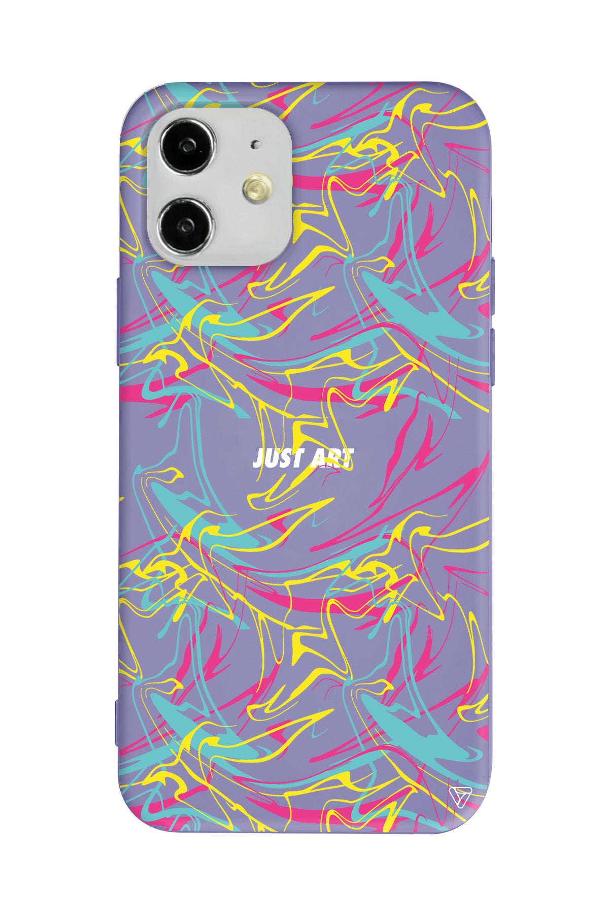 Renkli Just Art Lansman Model İçi Kadife Silikon Telefon Kılıfı