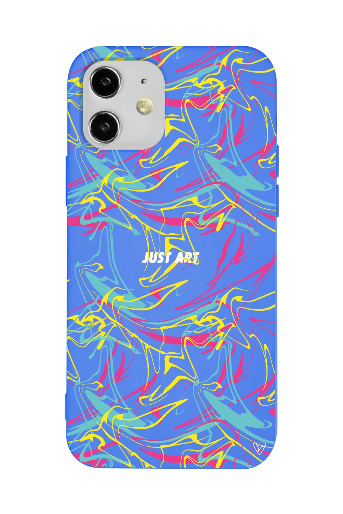 Renkli Just Art Lansman Model İçi Kadife Silikon Telefon Kılıfı