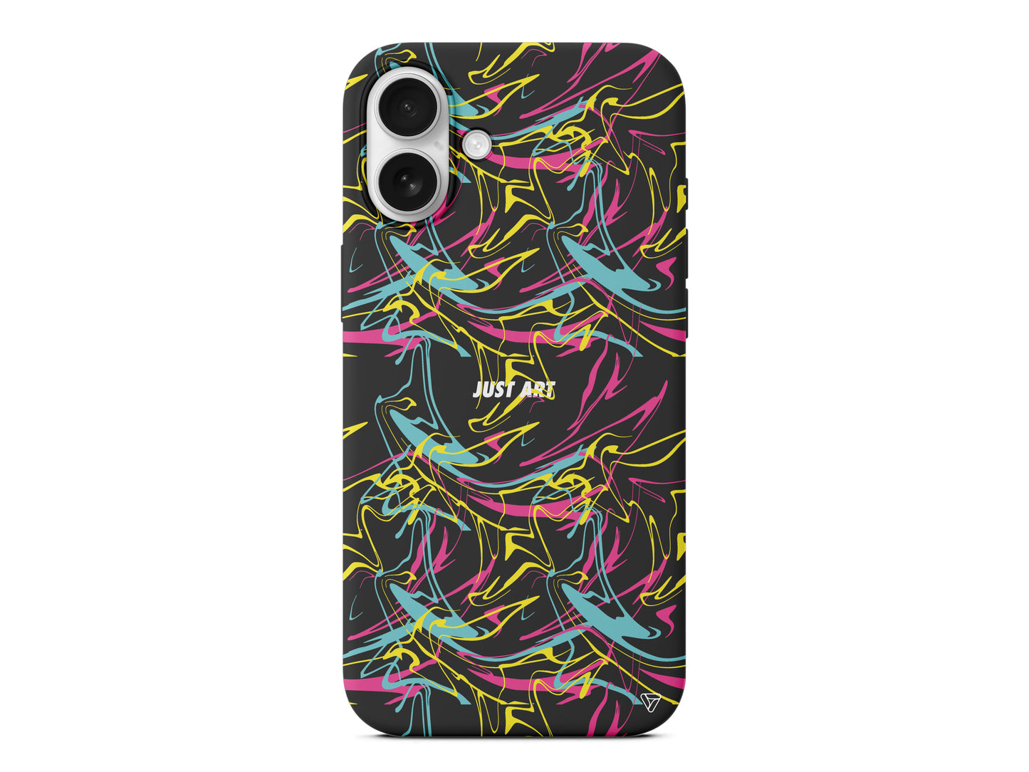 Renkli Just Art Lansman Model İçi Kadife Silikon Telefon Kılıfı