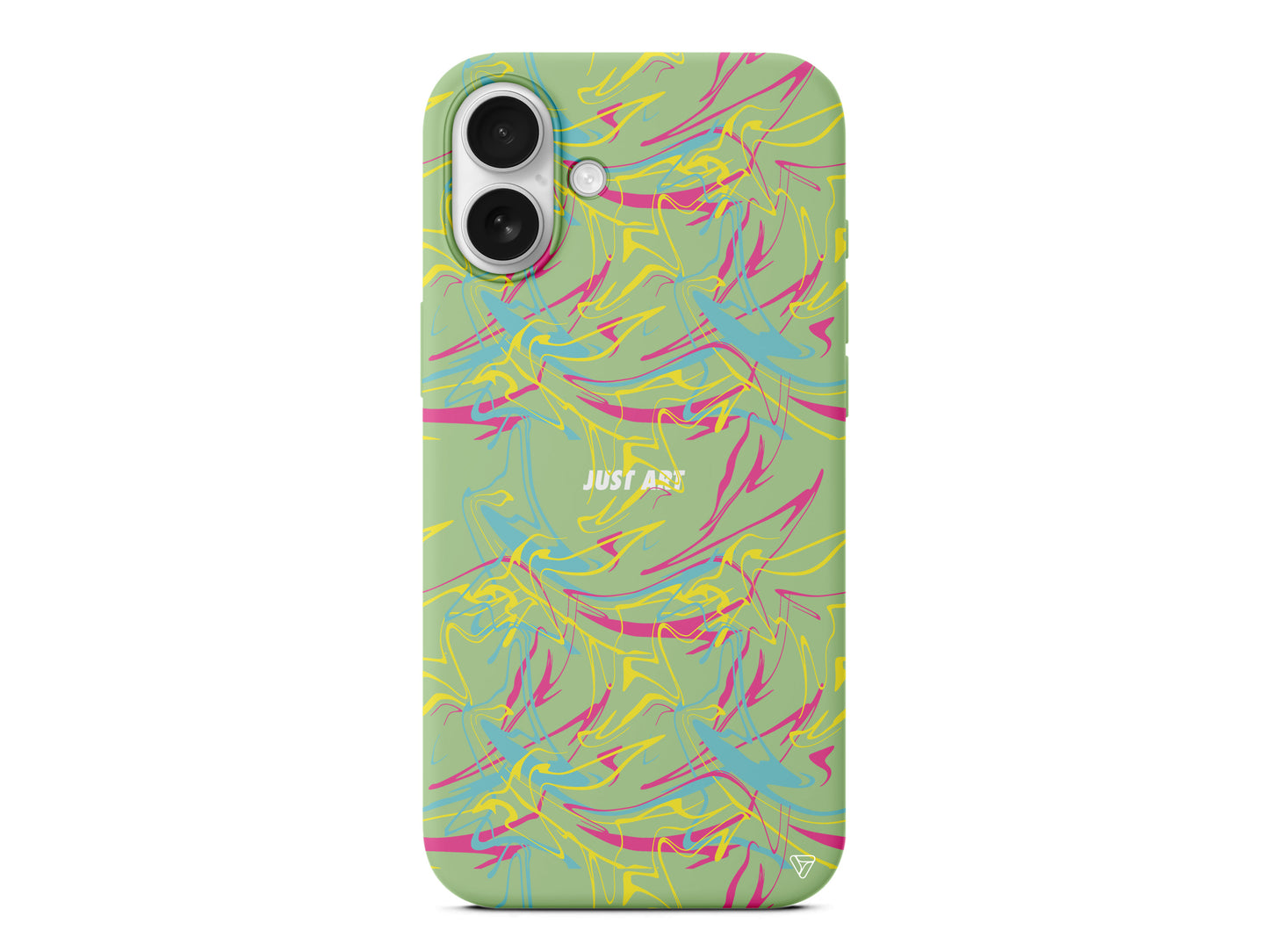 Renkli Just Art Lansman Model İçi Kadife Silikon Telefon Kılıfı