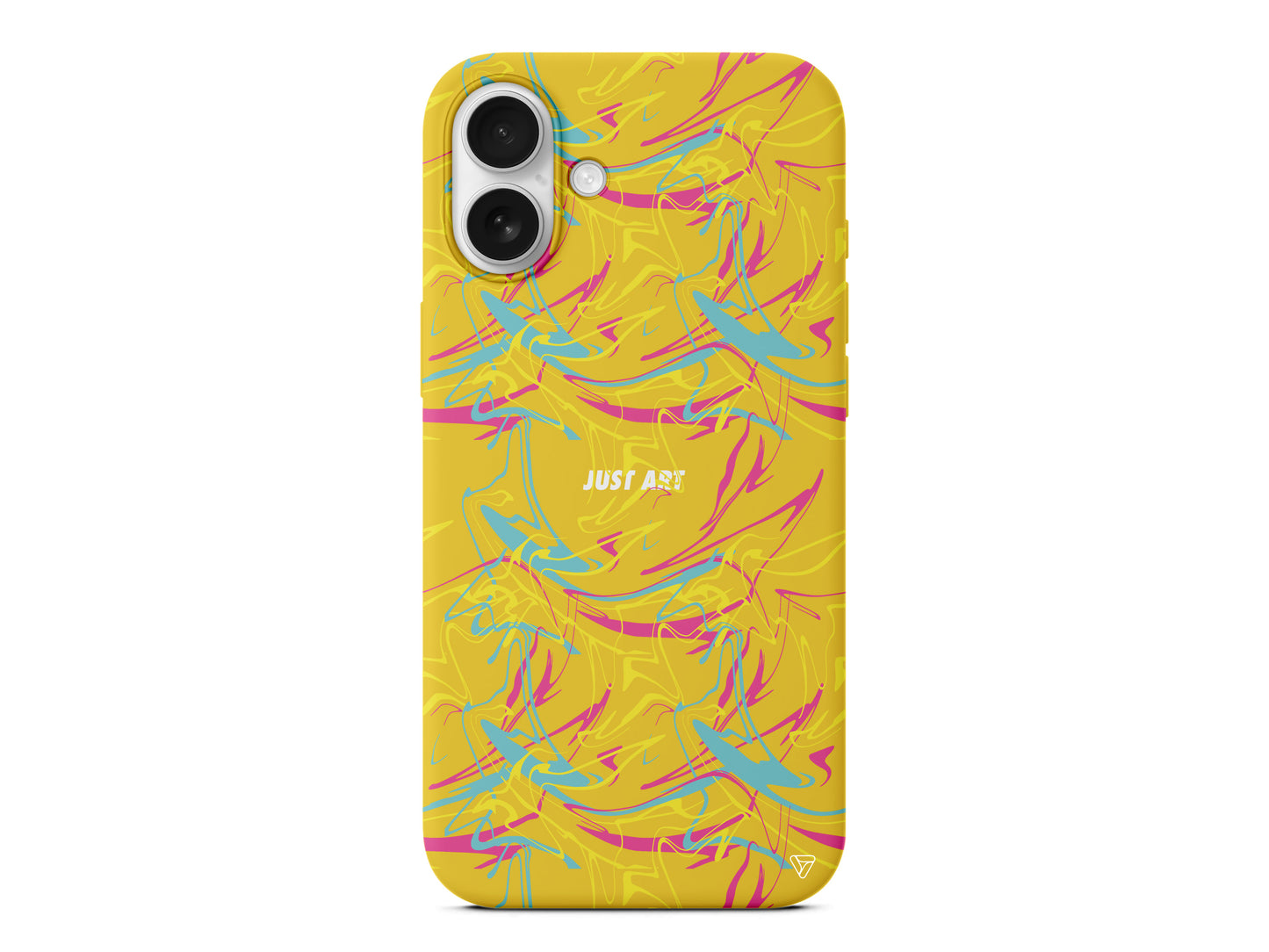 Renkli Just Art Lansman Model İçi Kadife Silikon Telefon Kılıfı