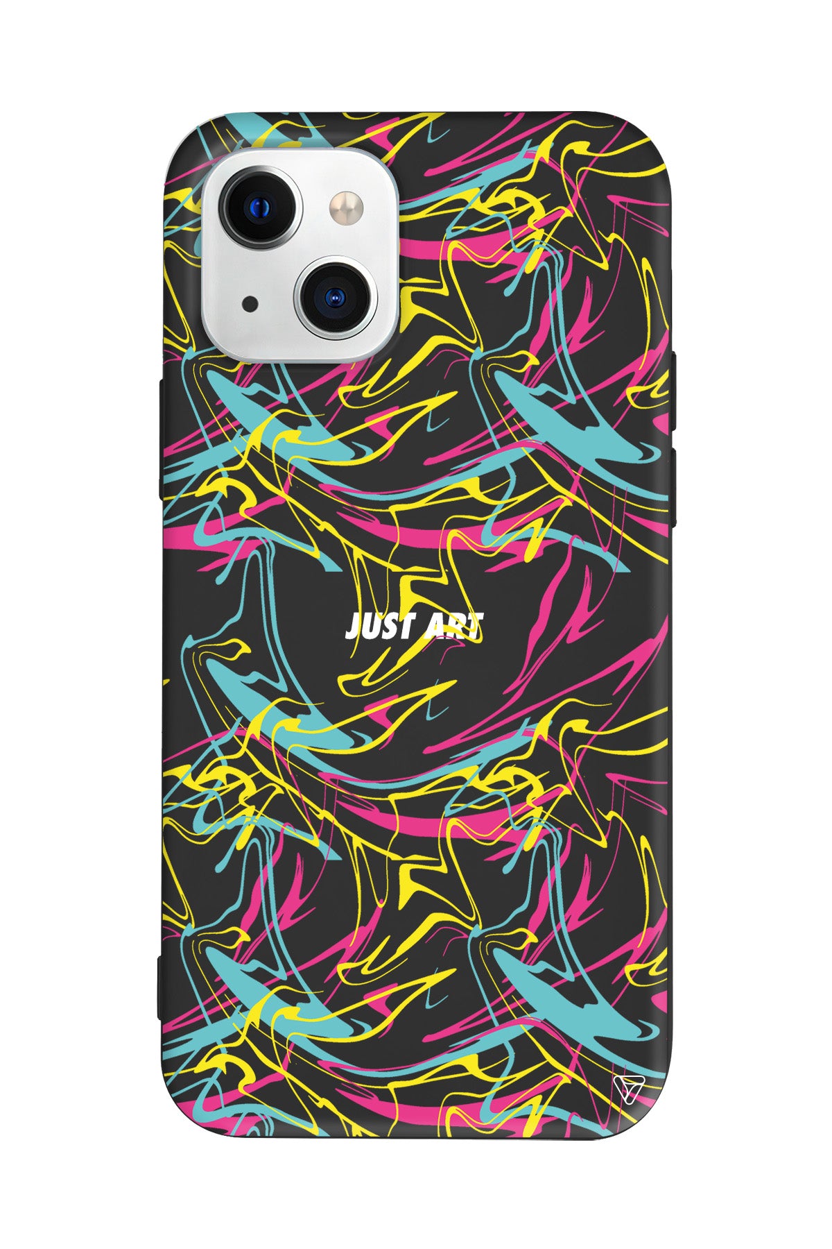 Renkli Just Art Lansman Model İçi Kadife Silikon Telefon Kılıfı