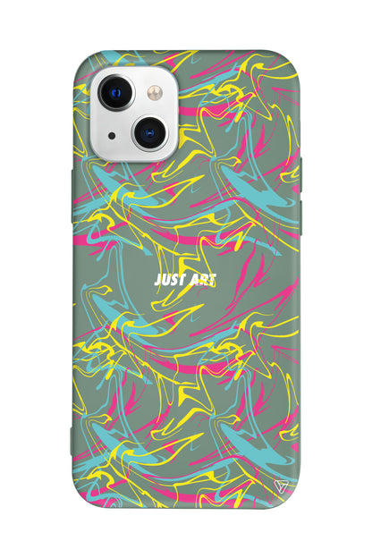 Renkli Just Art Lansman Model İçi Kadife Silikon Telefon Kılıfı – Plus Serisine Özel