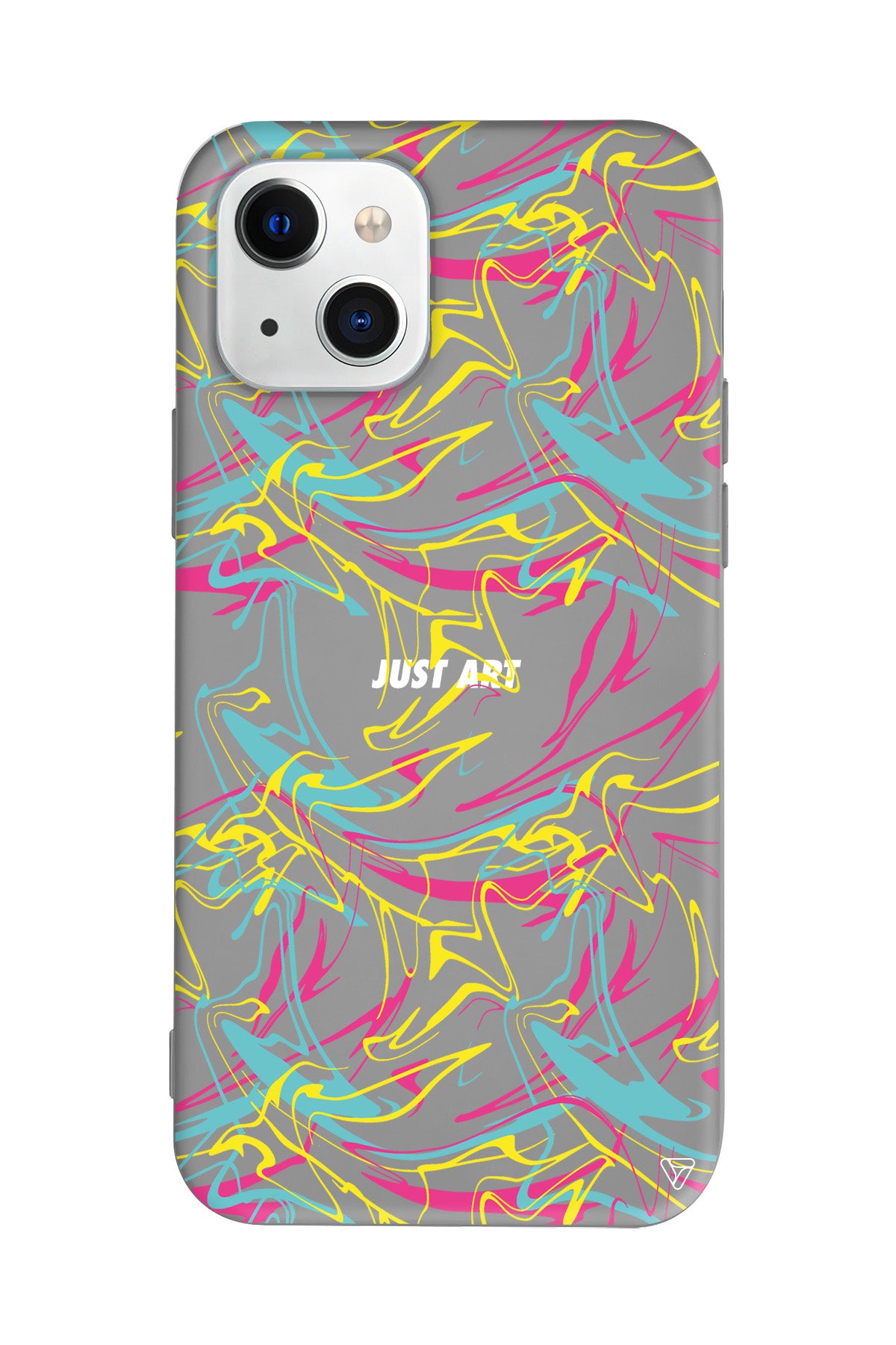 Renkli Just Art Lansman Model İçi Kadife Silikon Telefon Kılıfı