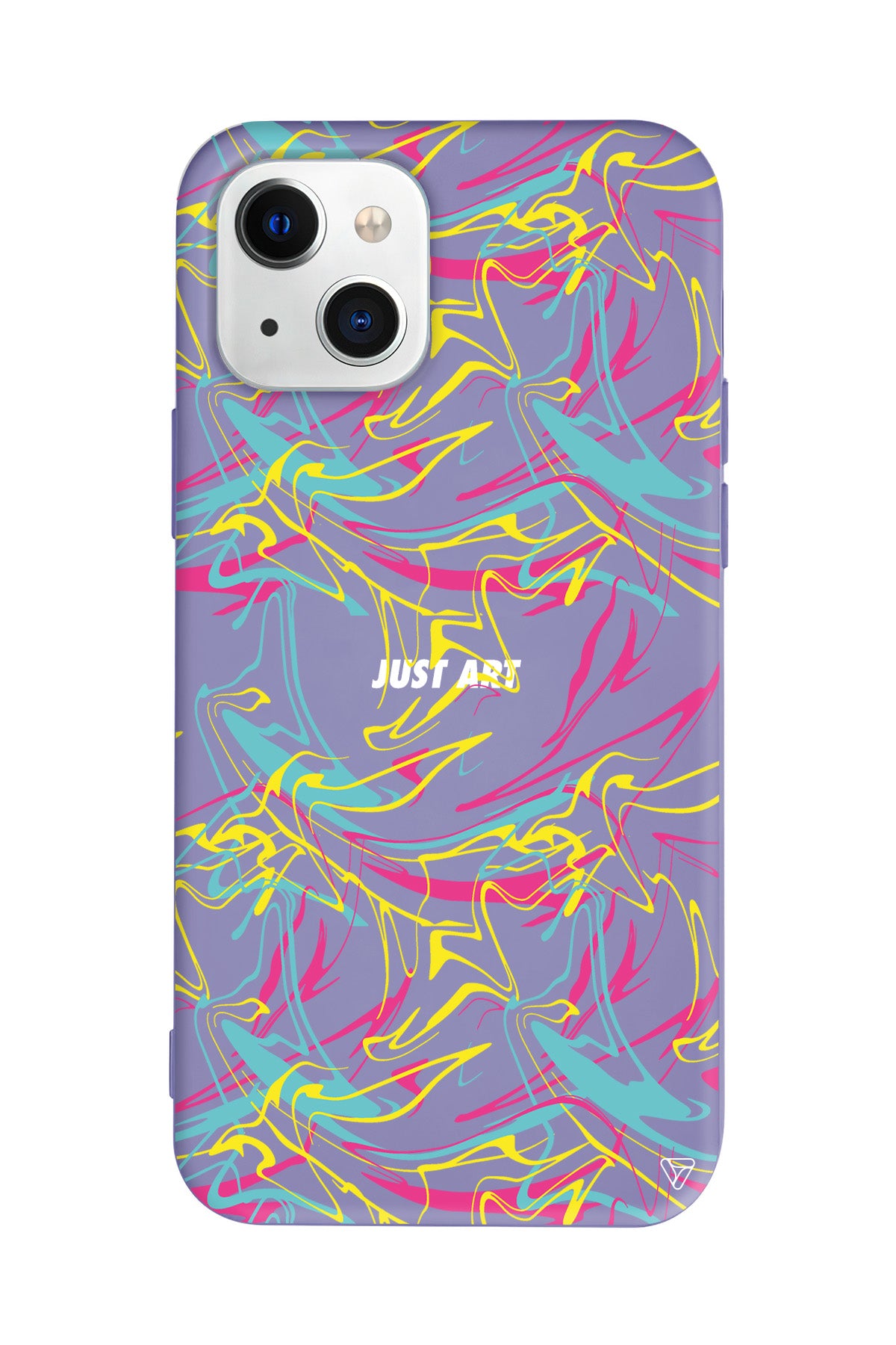 Renkli Just Art Lansman Model İçi Kadife Silikon Telefon Kılıfı