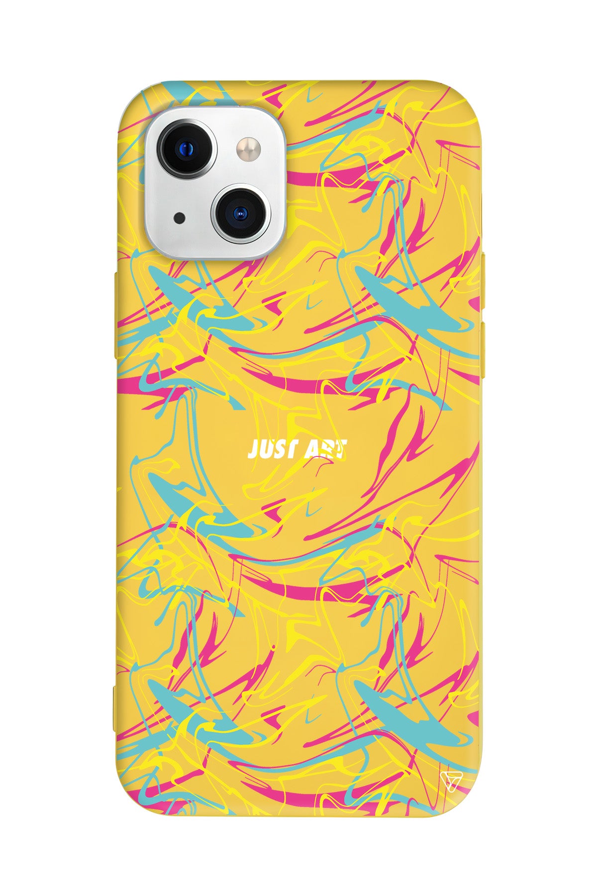 Renkli Just Art Lansman Model İçi Kadife Silikon Telefon Kılıfı