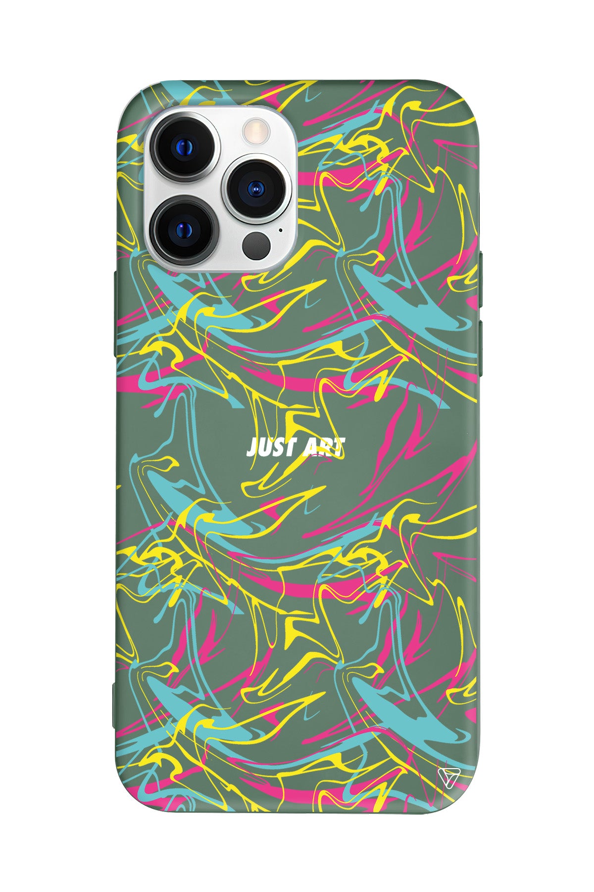 Renkli Just Art Lansman Model İçi Kadife Silikon Telefon Kılıfı