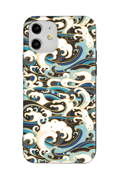 Dalgalar Lansman Model İçi Kadife Silikon Telefon Kılıfı