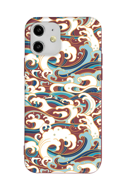 Dalgalar Lansman Model İçi Kadife Silikon Telefon Kılıfı