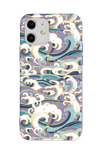 Dalgalar Lansman Model İçi Kadife Silikon Telefon Kılıfı