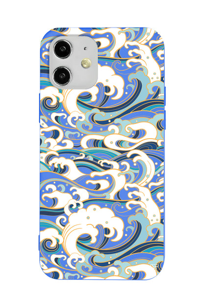 Dalgalar Lansman Model İçi Kadife Silikon Telefon Kılıfı