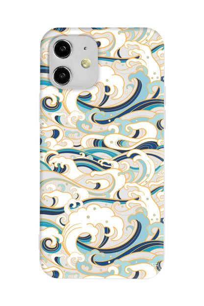 Dalgalar Lansman Model İçi Kadife Silikon Telefon Kılıfı