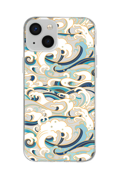 Dalgalar Lansman Model İçi Kadife Silikon Telefon Kılıfı