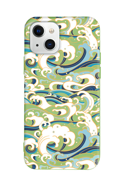 Dalgalar Lansman Model İçi Kadife Silikon Telefon Kılıfı