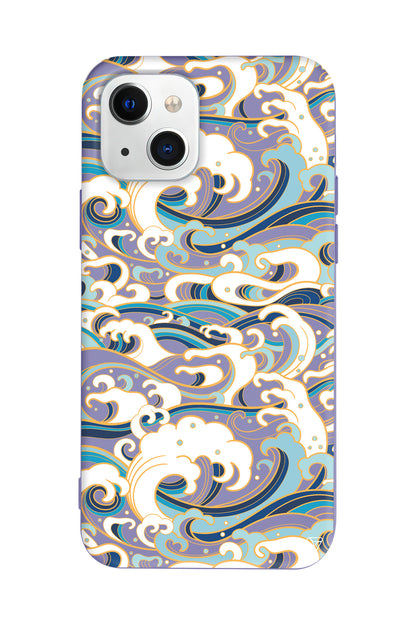 Dalgalar Lansman Model İçi Kadife Silikon Telefon Kılıfı