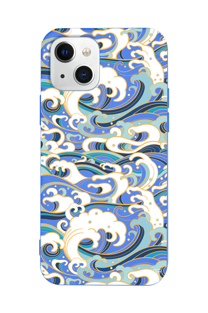 Dalgalar Lansman Model İçi Kadife Silikon Telefon Kılıfı