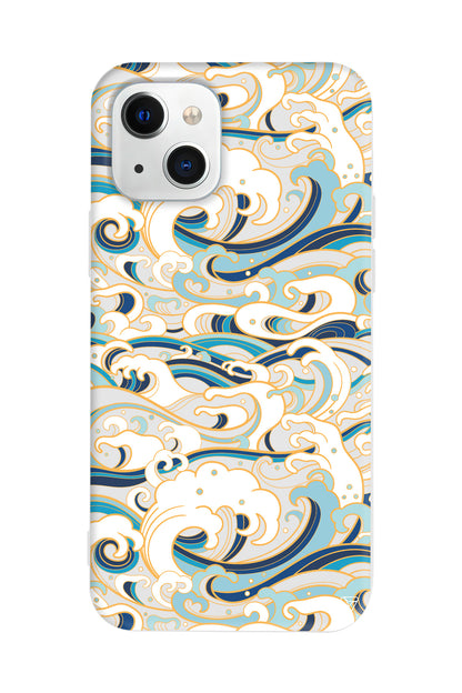 Dalgalar Lansman Model İçi Kadife Silikon Telefon Kılıfı