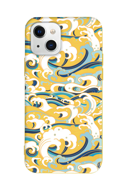 Dalgalar Lansman Model İçi Kadife Silikon Telefon Kılıfı