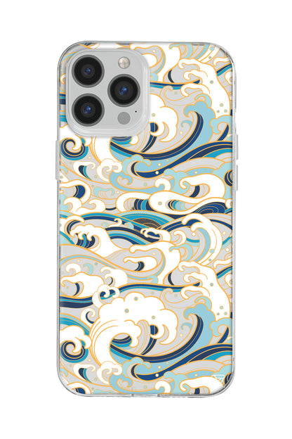 Dalgalar Lansman Model İçi Kadife Silikon Telefon Kılıfı