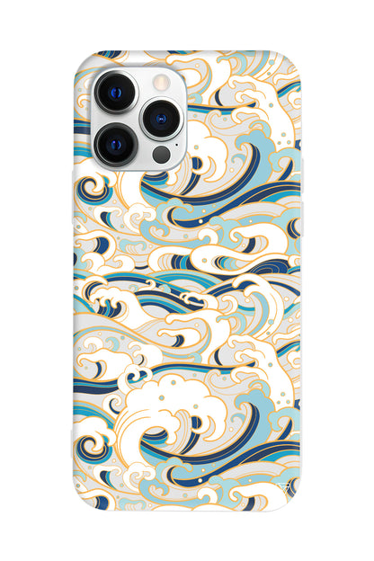 Dalgalar Lansman Model İçi Kadife Silikon Telefon Kılıfı