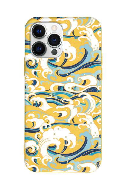 Dalgalar Lansman Model İçi Kadife Silikon Telefon Kılıfı